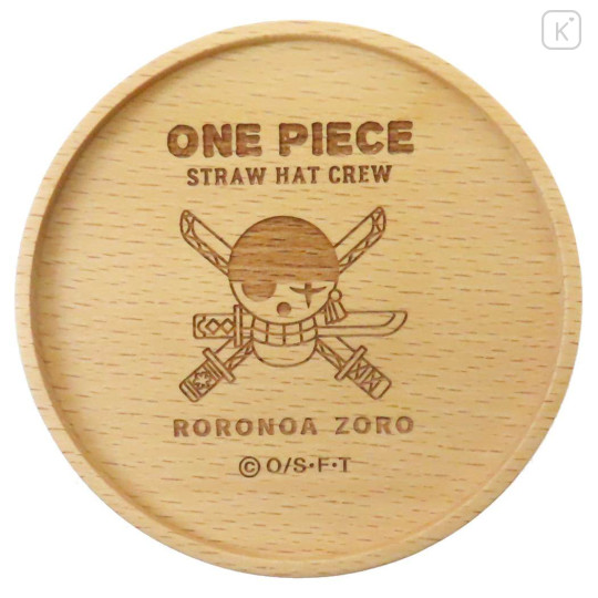 Japan One Piece Wooden Coaster - Zoro Straw Hat Crew - 1