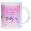 Japan Sanrio Glass Mug - Kuromi & My Melody : Pastel Dreamland - 2