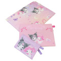 Japan Sanrio Flat Pouch Set - Kuromi & My Melody : Pastel Dreamland - 2