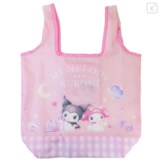 Japan Sanrio Eco Shopping Bag - Kuromi & My Melody : Pastel Dreamland - 1