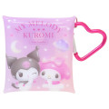 Japan Sanrio Clear Multi Case (SS) - Kuromi & My Melody : Pastel Dreamland Heart Carabiner - 1