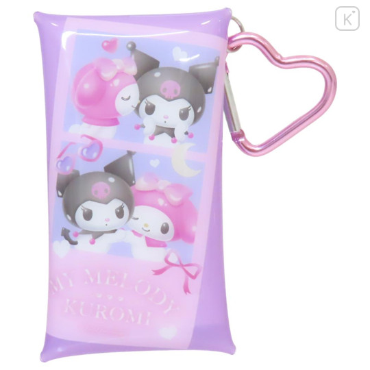Japan Sanrio Clear Multi Case (S) - Kuromi & My Melody : Pastel Dreamland Kiss - 1