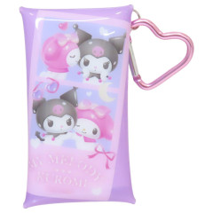 Japan Sanrio Clear Multi Case (S) - Kuromi & My Melody : Pastel Dreamland Kiss