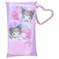 Japan Sanrio Clear Multi Case (S) - Kuromi & My Melody : Pastel Dreamland Kiss - 1