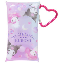 Japan Sanrio Clear Multi Case (S) - Kuromi & My Melody : Pastel Dreamland