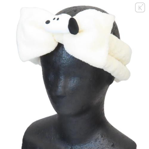 Japan Peanuts Hair Band with Ribbon - Snoopy : Mascot Ivory - 4