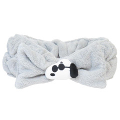Japan Peanuts Hair Band with Ribbon - Snoopy : Joe Cool Mascot Grey