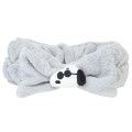 Japan Peanuts Hair Band with Ribbon - Snoopy : Joe Cool Mascot Grey - 1