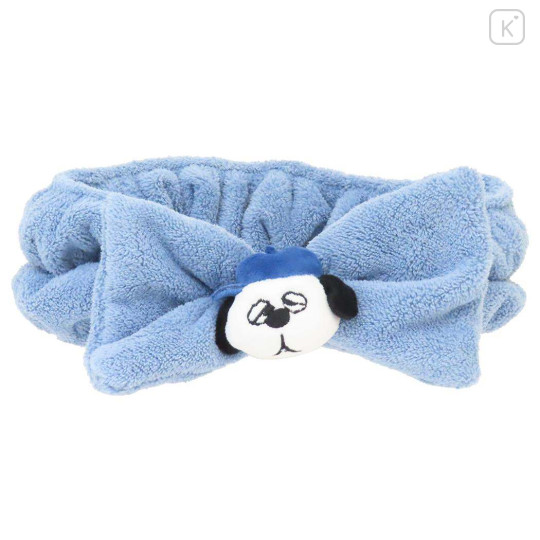 Japan Peanuts Hair Band with Ribbon - Snoopy : Brother Mascot Blue - 1