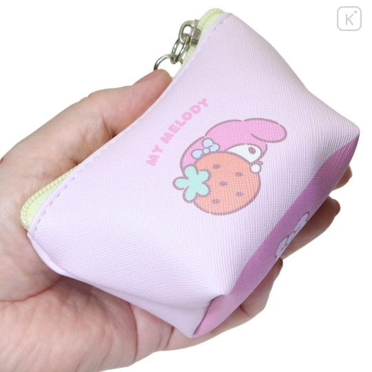 Japan Sanrio Triangular Mini Pouch - My Melody : Strawberry - 2