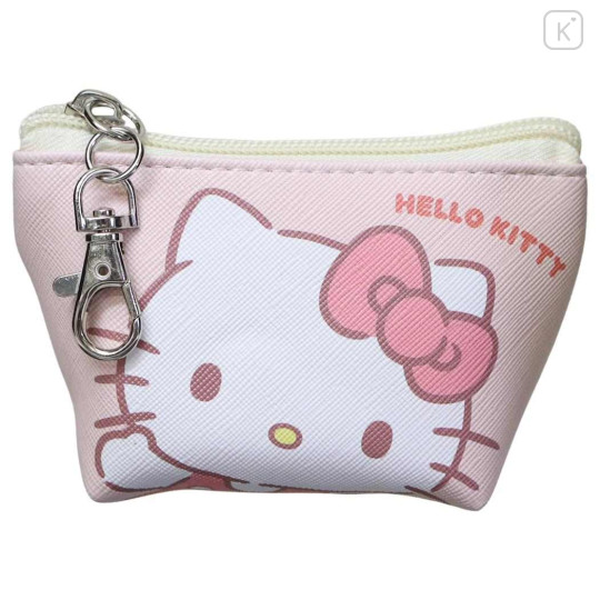 Japan Sanrio Triangular Mini Pouch - Hello Kitty : Smile - 1