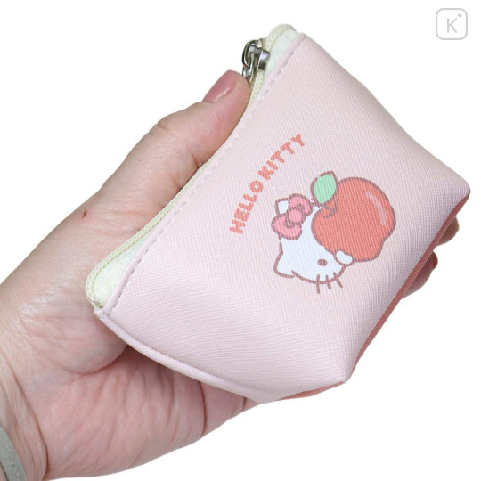 Japan Sanrio Triangular Mini Pouch - Hello Kitty : Smile - 2