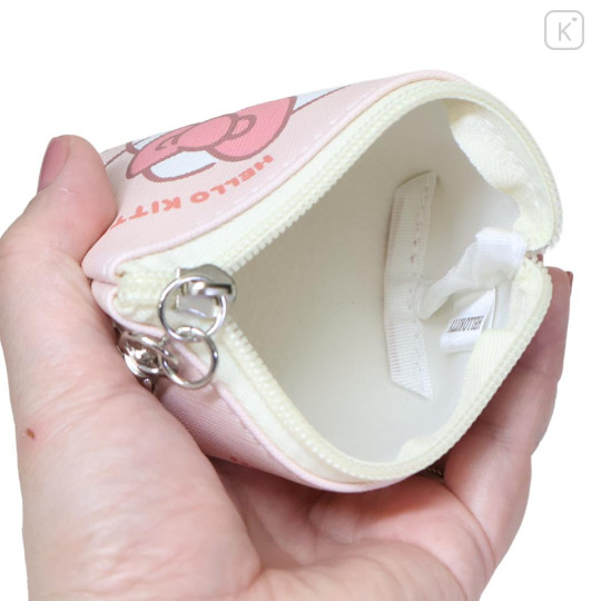 Japan Sanrio Triangular Mini Pouch - Hello Kitty : Smile - 3