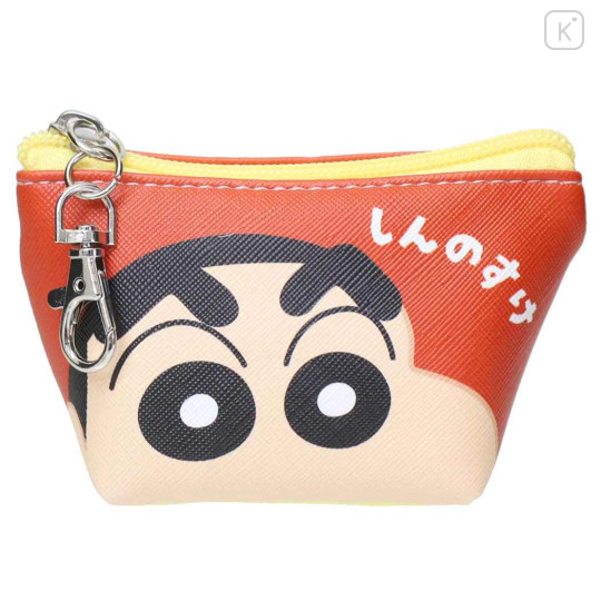 Japan Crayon Shin-chan Triangular Mini Pouch - Shinnosuke Nohara : Red - 1