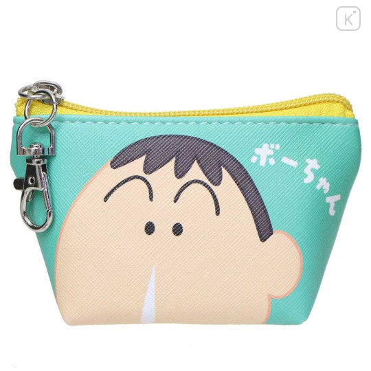 Japan Crayon Shin-chan Triangular Mini Pouch - Bo Suzuki : Green - 1
