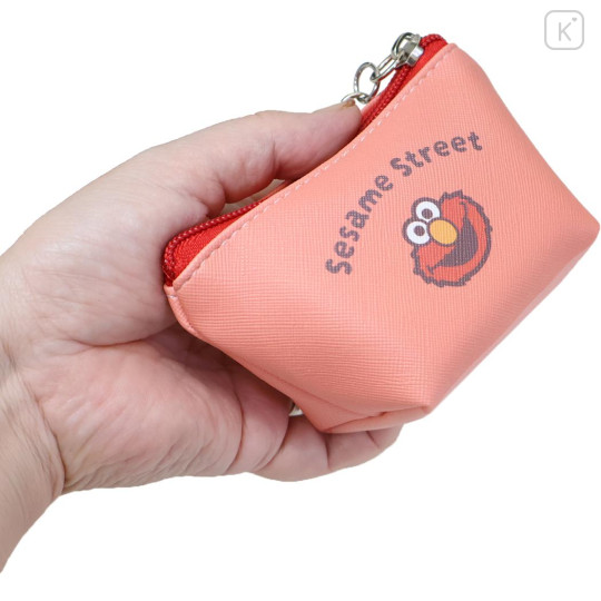 Japan Sesame Street Triangular Mini Pouch - Elmo : Happy - 2
