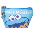 Japan Sesame Street Triangular Mini Pouch - Cookie Monster : Happy - 1