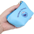 Japan Sesame Street Triangular Mini Pouch - Cookie Monster : Happy - 2
