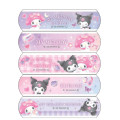 Japan Sanrio Boxed Adhesive Bandage - Kuromi & My Melody : Pastel Dreamland Purple - 2