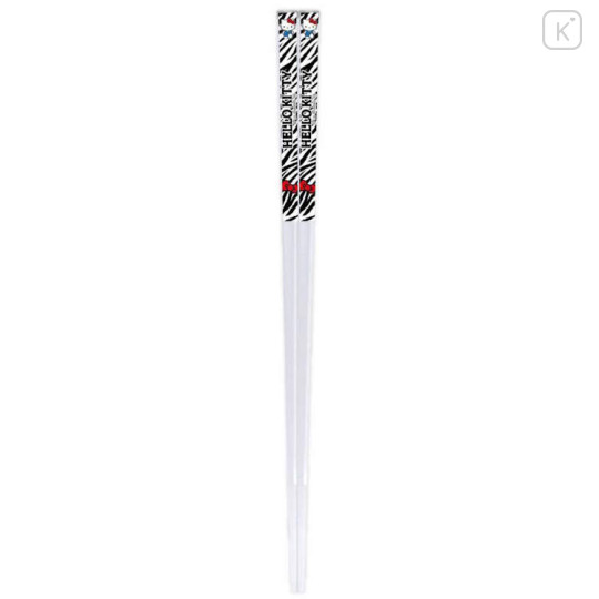Japan Sanrio Clear Chopsticks 21cm - Hello Kitty : Zebra - 1