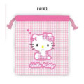 Japan Sanrio Drawstring Bag - Hello Kitty : Houndstooth Pink - 2