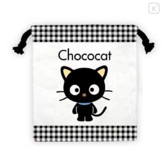 Japan Sanrio Drawstring Bag - Chococat : Gingham - 1