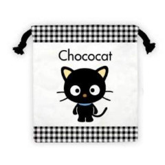 Japan Sanrio Drawstring Bag - Chococat : Gingham