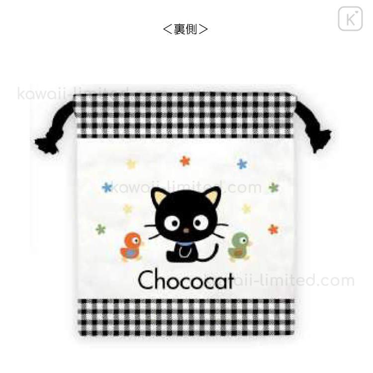 Japan Sanrio Drawstring Bag - Chococat : Gingham | Kawaii Limited