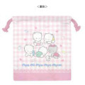 Japan Sanrio Drawstring Bag - Nyaninyunyenyon Gingham Pink - 2