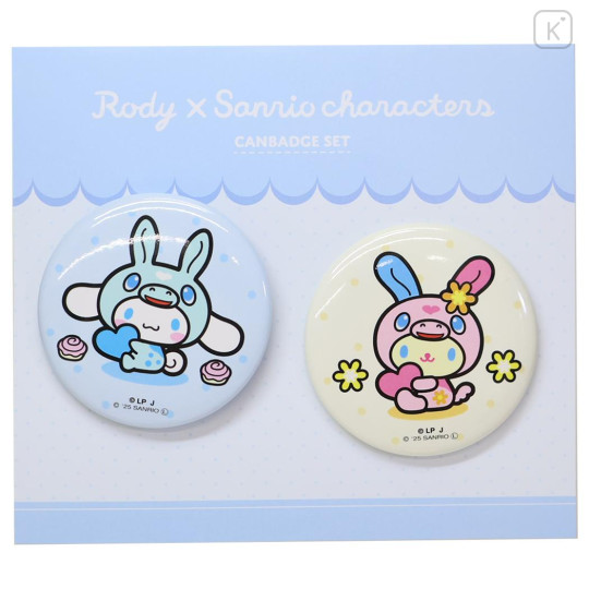 Japan Sanrio Can Badge Set - Cinnamoroll & Usahana : Rody Bounce Horse - 1