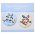 Japan Sanrio Can Badge Set - Cinnamoroll & Usahana : Rody Bounce Horse - 1