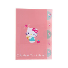 Japan Sanrio 5 Pockets A4 Clear File - Hello Kitty : Pastel Favourite