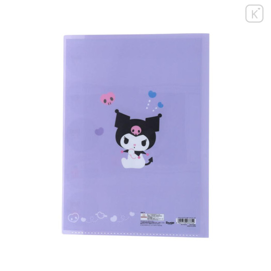 Japan Sanrio 5 Pockets A4 Clear File - Kuromi : Pastel Favourite - 2