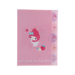 Japan Sanrio 5 Pockets A4 Clear File - My Melody : Pastel Favourite