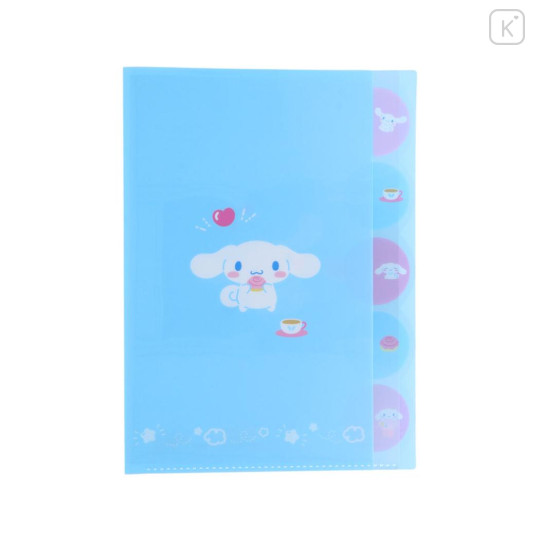 Japan Sanrio 5 Pockets A4 Clear File - Cinnamoroll : Pastel Favourite - 1