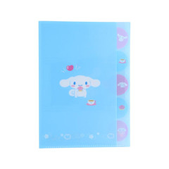 Japan Sanrio 5 Pockets A4 Clear File - Cinnamoroll : Pastel Favourite