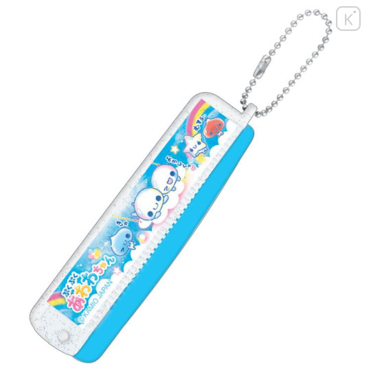 Japan Kamio Folding Brush & Comb - Pukupuku Awawa-chan : Heisei Retro Glitter - 1