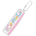 Japan Kamio Folding Brush & Comb - Happy March Cat & Rabbit : Heisei Retro Glitter Pink - 1