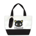 Japan Sanrio Mini Tote Bag with Dangling Tail - Chococat : Black White - 1