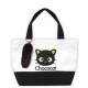Japan Sanrio Mini Tote Bag with Dangling Tail - Chococat : Black White