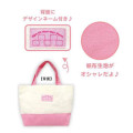 Japan Sanrio Mini Tote Bag with Dangling Tail - Nyaninyunyenyon : Pink White - 2