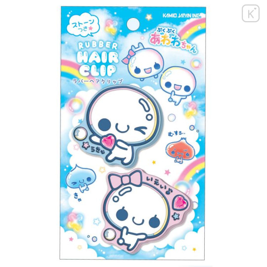 Japan Heisei Retro Acrylic Hair Clip Set - Pukupuku Awawa-chan Wink - 1