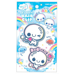 Japan Heisei Retro Acrylic Hair Clip Set - Pukupuku Awawa-chan Wink