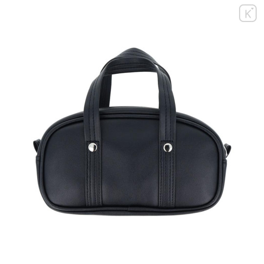 Japan Sanrio Cosmetic Pouch - Kuromi : School Bag Style With Dangling Tail - 2