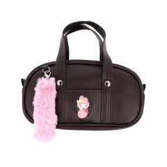 Japan Sanrio Cosmetic Pouch - My Melody : School Bag Style With Dangling Tail