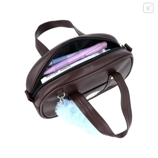 Japan Sanrio Cosmetic Pouch - Cinnamoroll : School Bag Style With Dangling Tail - 3