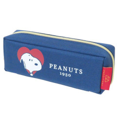 Japan Peanuts Pacotray Pen Pouch - Snoopy : Navy Heart Love