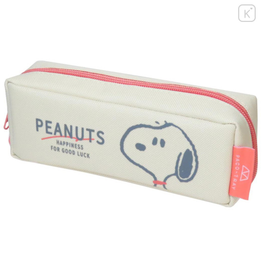 Japan Peanuts Pacotray Pen Pouch - Snoopy : Ivory Pink - 1