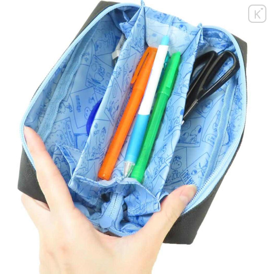 Japan Peanuts Pacotray Pen Pouch - Snoopy : Music Black Blue - 3