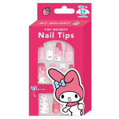 Japan Sanrio Nail Tips - My Melody : Pink Glitter